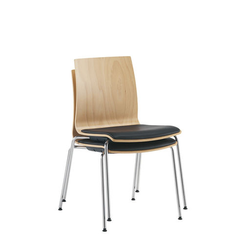 Chaise visiteur contemporaine - Q2 - Sesta - d'intérieur / en bois / tapissée