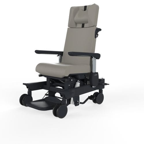 Fauteuil médical en tissu - IRIS - Navailles - sur roulettes / inclinable / avec repose-tête