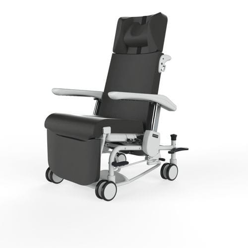 Fauteuil médical en cuir - GAIA  - Navailles - sur roulettes / inclinable / avec repose-tête