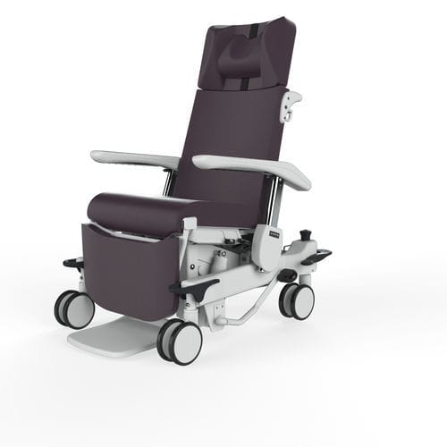 Fauteuil médical en cuir - GAIA LIFT UP - Navailles - sur roulettes / inclinable / avec repose-jambes