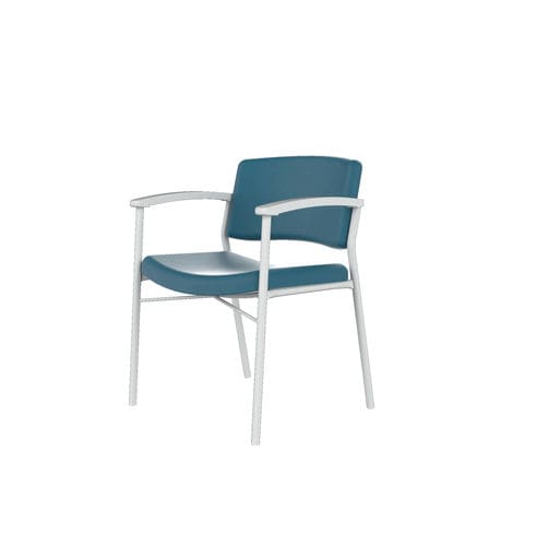 Fauteuil médical en cuir - OPTIMUM BRIDGE - Navailles - ergonomique / bleu / blanc