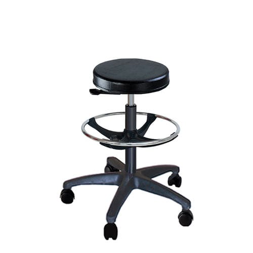 Tabouret de travail contemporain - Navailles - en tissu / avec piètement en métal chromé / avec piètement en plastique