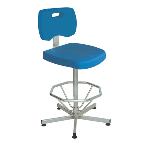 Chaise de travail pour l'industrie agroalimentaire - Navailles - en acier inoxydable / en polyuréthane / piètement étoile