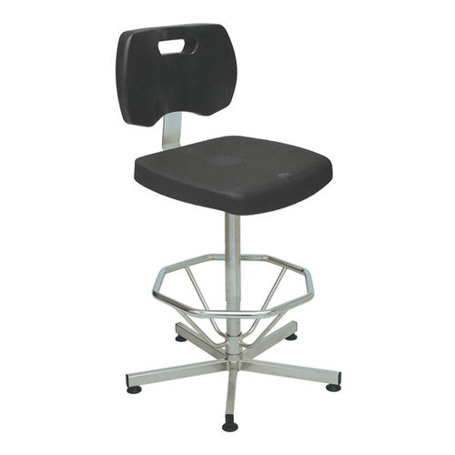 Chaise de travail en acier inoxydable - ESD - Navailles - en polyuréthane / piètement étoile / pivotante