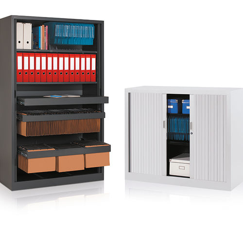Armoire de classement basse - NAVERT - Eol - haute / en acier / à rideaux