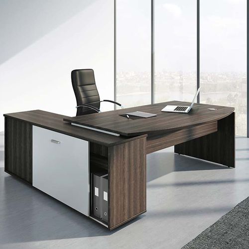 Bureau de direction - MOKA - Eol - classique / en mélaminé / avec rangement