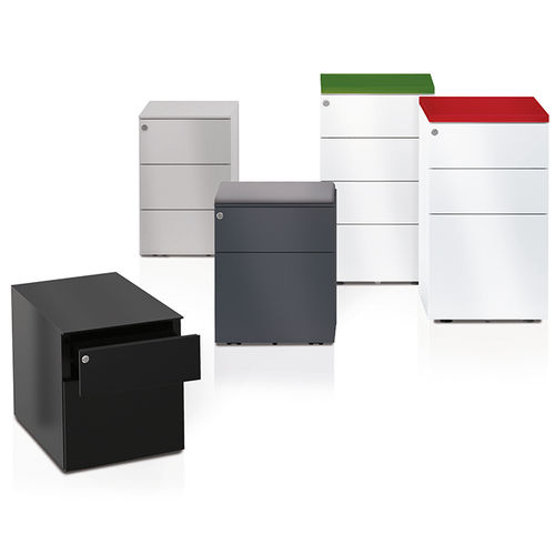 Caisson de bureau en métal - Eol - à 3 tiroirs / à 2 tiroirs / à 4 tiroirs
