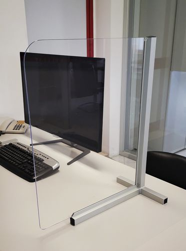 Séparateur de bureau sur bureau - SAFE DESK - Movidos srl - en Plexiglas® / en aluminium / modulable