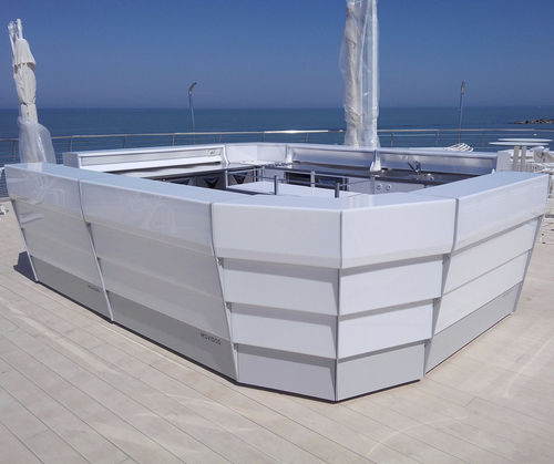 Comptoir de bar - SPEED - Movidos srl - en inox / en aluminium anodisé / en HPL