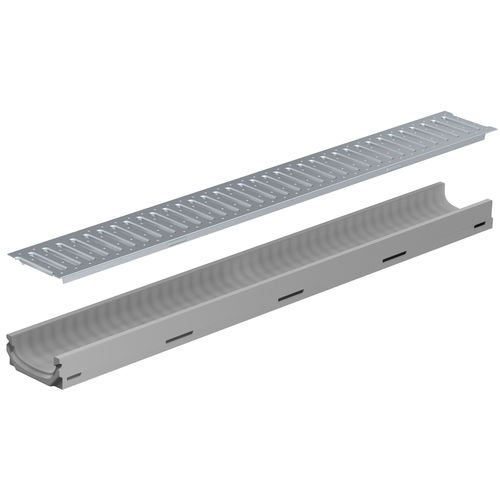 Caniveau à grille - FILCOTEN LIGHT MINI 100 - BG Graspointner - à fente centrale / avec pente / en béton fibré