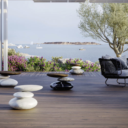Chaise contemporaine - KEIR - KREOO - d'extérieur / d'intérieur / en marbre