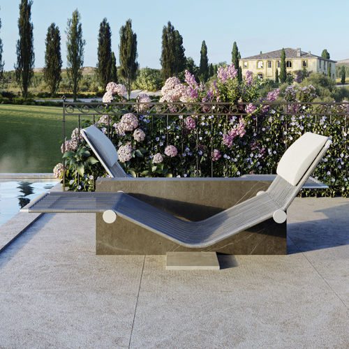Chaise contemporaine - VIS À VIS - KREOO - d'extérieur / d'intérieur / en marbre