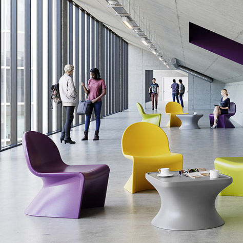 Chauffeuse contemporaine - RYNO® - Pineapple - en polyéthylène / verte / jaune