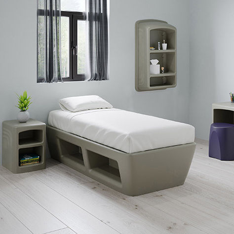 Lit simple - RYNO® - Pineapple - contemporain / tapissé / en polymère