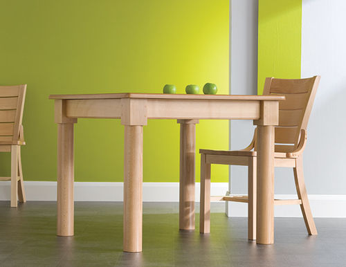 Table à manger contemporaine - CANTERBURY - Pineapple - en stratifié / avec piètement en bois / rectangulaire