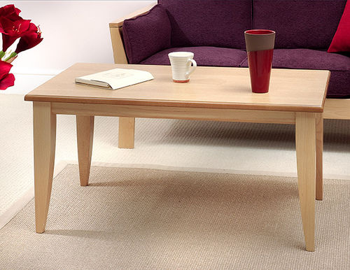Table basse contemporaine - STYLUS - Pineapple - en stratifié / avec piètement en hêtre / rectangulaire