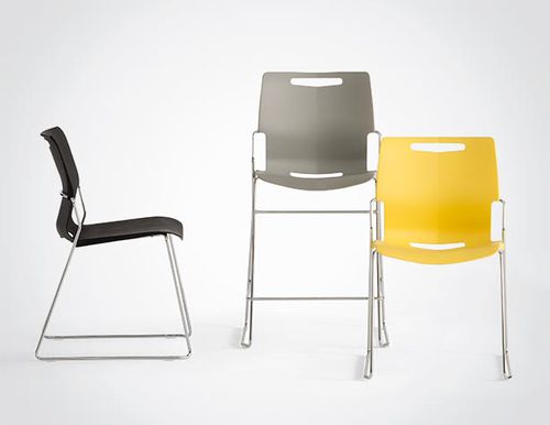 Chaise contemporaine - TOUCH - Pineapple - d'intérieur / en polypropylène / avec piètement en acier chromé