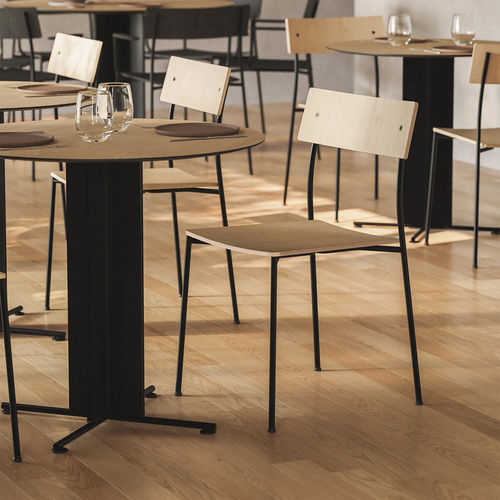 Chaise contemporaine - ALEX BISTRO - Omelette Editions - d'intérieur / en tissu / en cuir