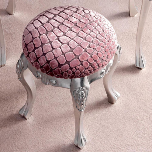 Tabouret de style - FILIPPA POUFF - Corte Zari - en bois massif / en hêtre / avec piètement en bois massif