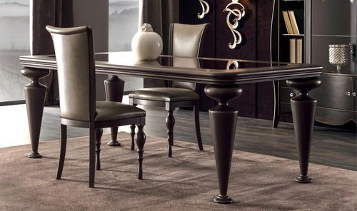 Table à manger classique - ORIONE - Corte Zari - en bois / en verre / en marbre