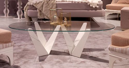 Table basse contemporaine - KLEE - Corte Zari - bois / en cristal / en marbre