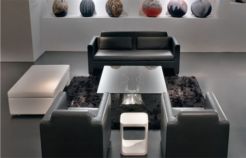 Canapé contemporain - HORIZON  - Baleri Italia - en tissu / en cuir / marron