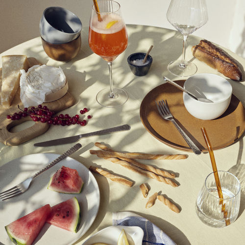 Assiette à dîner - ELI  - broste - ronde / en grès émaillée / professionnelle