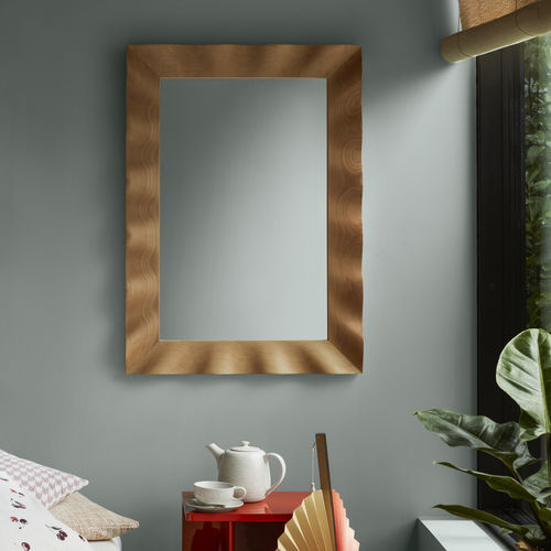 Miroir mural - WAVY  - broste - contemporain / rectangulaire / en hêtre
