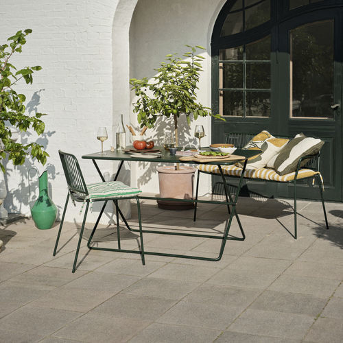 Table contemporaine - EDEN  - broste - en acier à revêtement par poudre / avec piètement en métal / rectangulaire