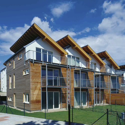 Bâtiment préfabriqué - PASSIV-REIHENHAUS-ANLAGE - Vario Haus - modulaire / passif / en bois