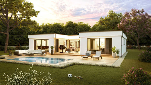 Maison type bungalow - ATRIUM - Vario Haus - à économie d'énergie / modulaire / contemporaine