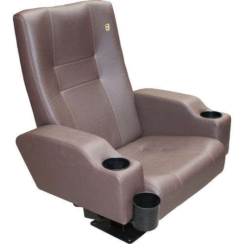 Fauteuil de cinéma en simili cuir - LUX COMFORT - KINOEXPORT s.r.o. - professionnel / rouge / marron