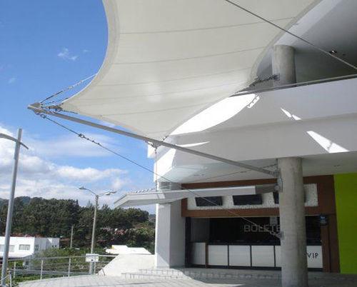Structure tendue câble-maille métallique - LAVELERIA - pour marquise / avec membrane en pvc