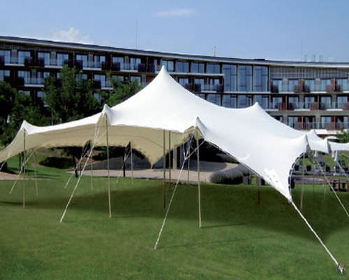 Structure tendue câble-membrane - LAVELERIA - pour couverture / avec membrane en polyester / pour le secteur événementiel