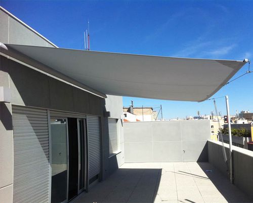 Voile d'ombrage résistante aux UV - Soliday CS - LAVELERIA - automatique / enroulable / professionnelle