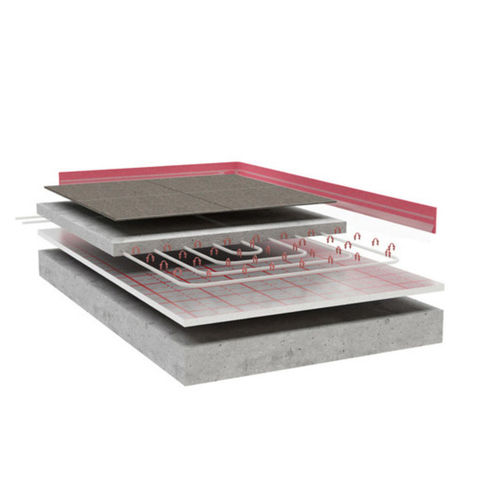 Chauffage au sol à eau chaude - FLAT - LOEX - commercial / avec panneau en polystyrène expansé / avec isolant acoustique