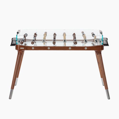 Babyfoot contemporain - 90° Minuto III Noce Italiano - Teckell - résidentiel / professionnel / en acier inoxydable poli