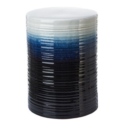 Tabouret contemporain - LAGOON - Pols Potten - en céramique / fait main / bleu