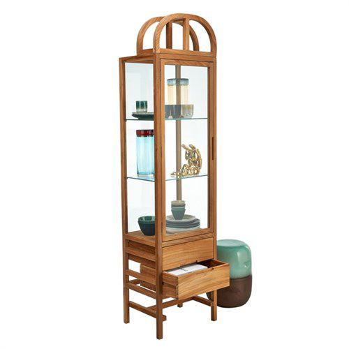 Vitrine contemporaine - JUULTJE - Pols Potten - en verre / en teck