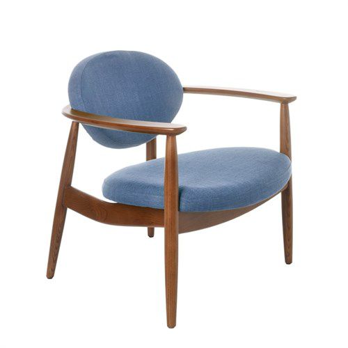 Fauteuil contemporain - ROUNDY - Pols Potten - en frêne / en polyester / bleu