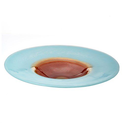 Assiette ronde - HORIZON - Pols Potten - en verre / bleue