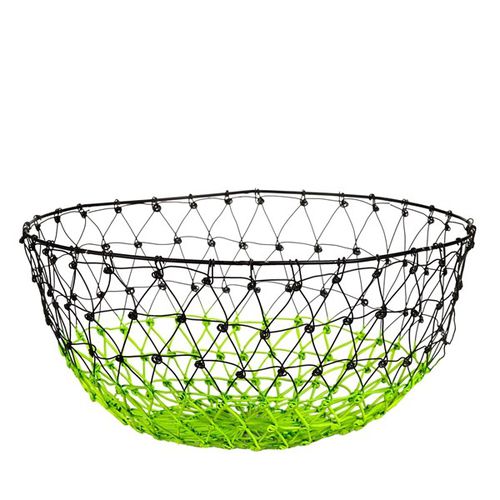 Corbeille à fruits en fer - GRADIENT BLACK/NEON GREEN - Pols Potten