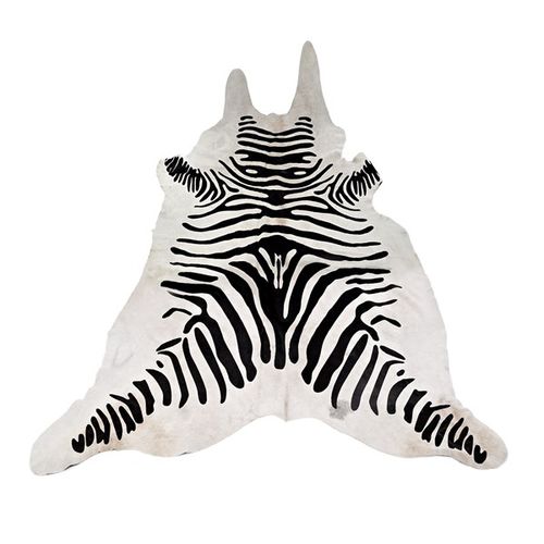 Tapis contemporain - ZEBRASKIN - Pols Potten - à motif peau de bête / en cuir / rectangulaire