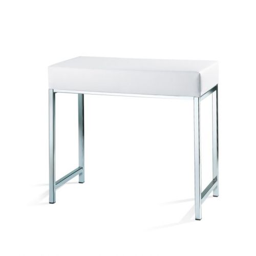 Banc contemporain - Klomfar GmbH - en acier inoxydable poli / en cuir / durable