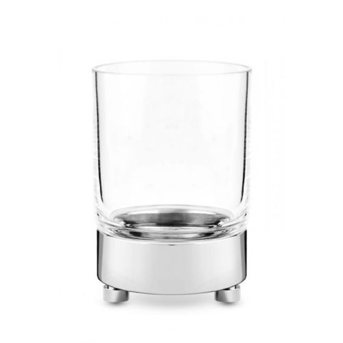 Porte-brosse à dents professionnel - CRYSTAL GLASS, BRASS CHROME PLATED - Klomfar GmbH
