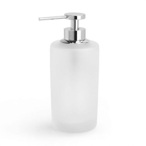 Distributeur de savon résidentiel - SATIN - Klomfar GmbH - à poser / en métal chromé / en verre