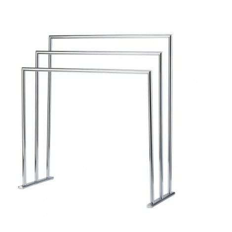 Porte-serviettes 3 barres - THREE TIER - Klomfar GmbH - sur pied / en laiton chromé