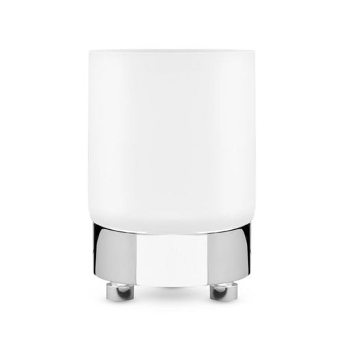 Porte-brosse à dents professionnel - FROSTED CRYSTAL GLASS, BRASS CHROME PLATED - Klomfar GmbH