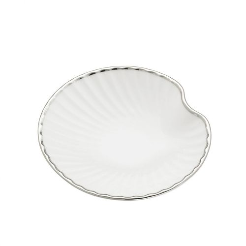 Porte-savon en métal - SHELL: PLATINUM TRIM - Klomfar GmbH - en porcelaine