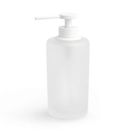 Distributeur de savon résidentiel - SATIN: WHITE - Klomfar GmbH - à poser / en laiton / en verre